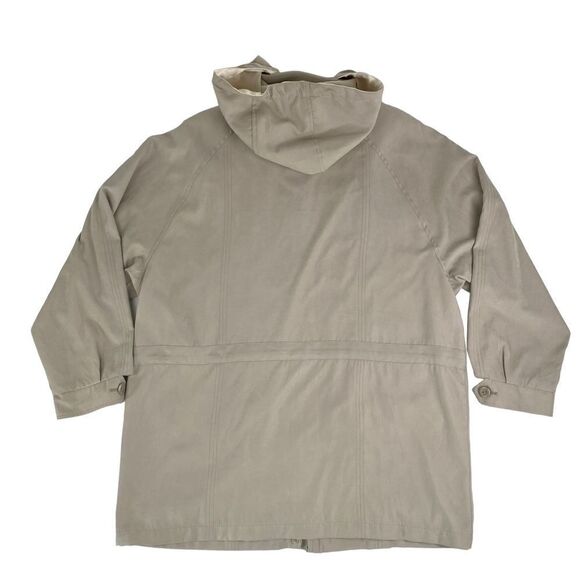 Womens London Fog Parka Hooded Coat Full Zip Size M - Picture 4 of 6